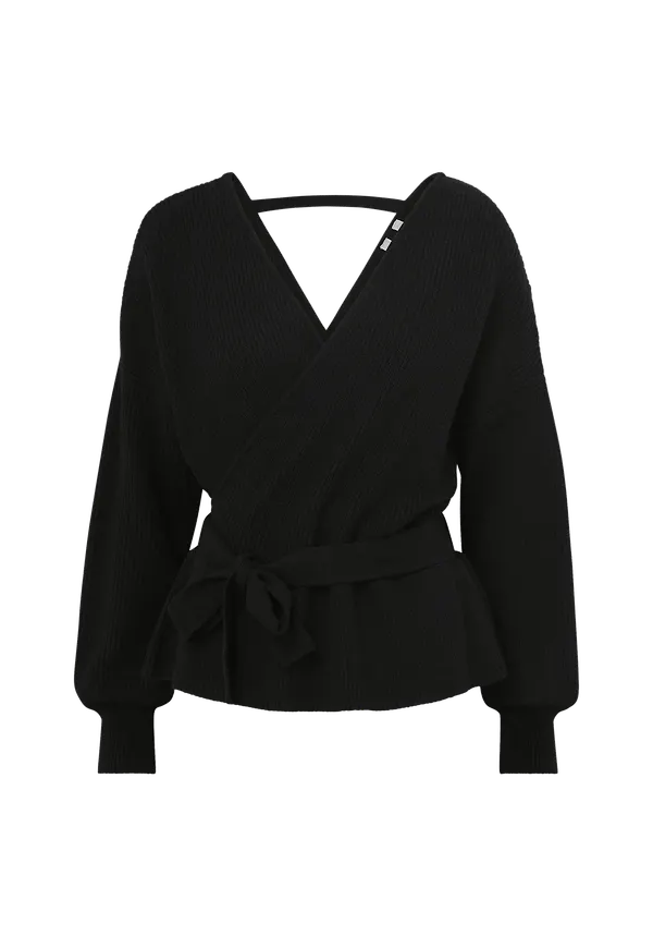 Object - Tröja objElsy L/S Knit Pullover 117 - Svart