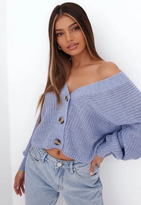 Only Onlcarol Nice L/S Cardigan Knt Noos Cardigans Blue Heron