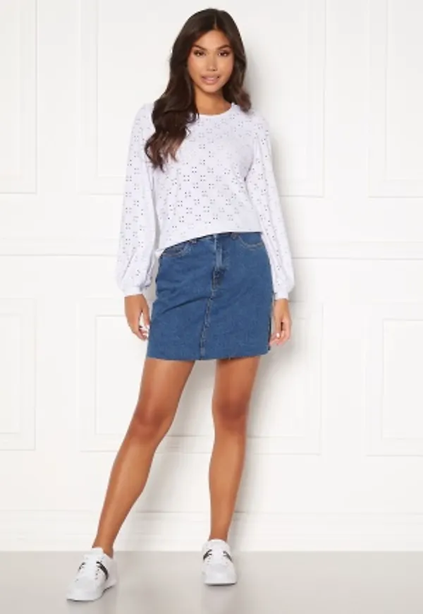 VERO MODA Mikky Raw Denim Skirt Medium Blue Denim XL