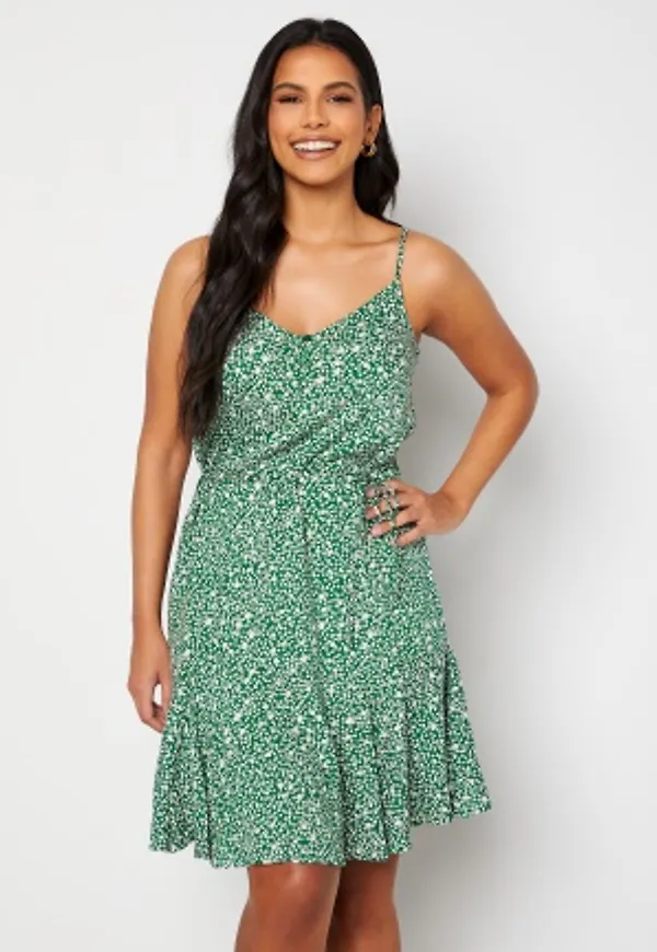 Pieces Nya Slip Button Dress Verdant Green AOP:Sp XL