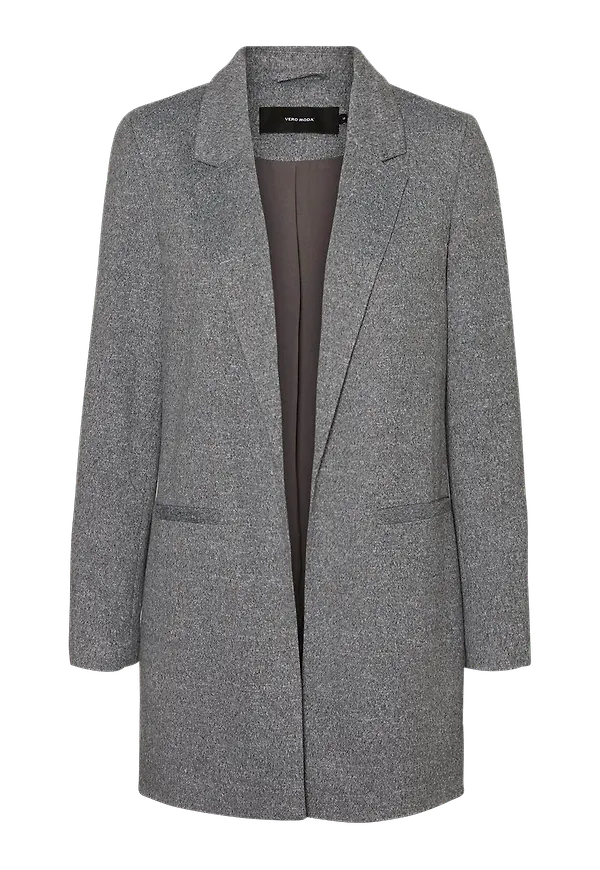 Vero Moda - Kavaj vmJaney L/S Long Blazer - Grå