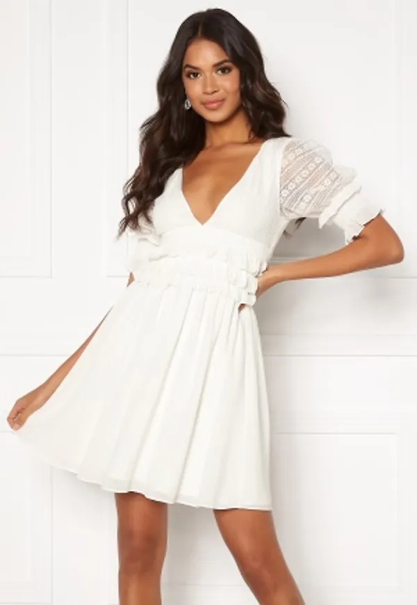 Moments New York Erica Frill Dress White 36