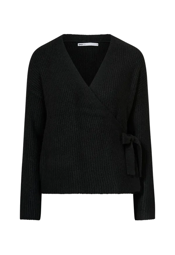 Only - Cardigan onlGabi Life L/S Wrap Pullover - Svart