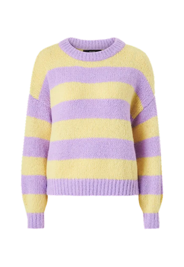 Vero Moda - Tröja vmNewwine LS O-neck Stripe Blouse G - Lila