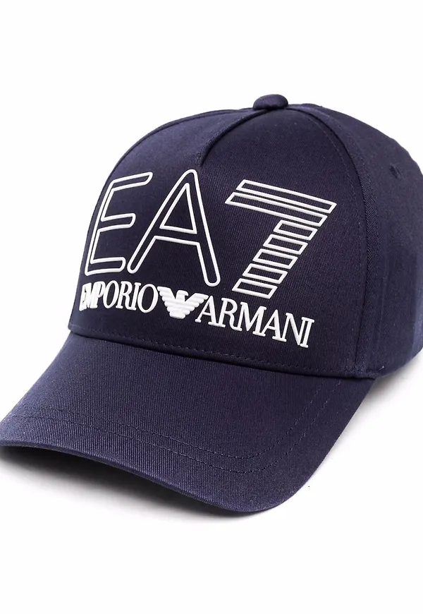 Ea7 Emporio Armani basebollkeps med logotyp - Blå