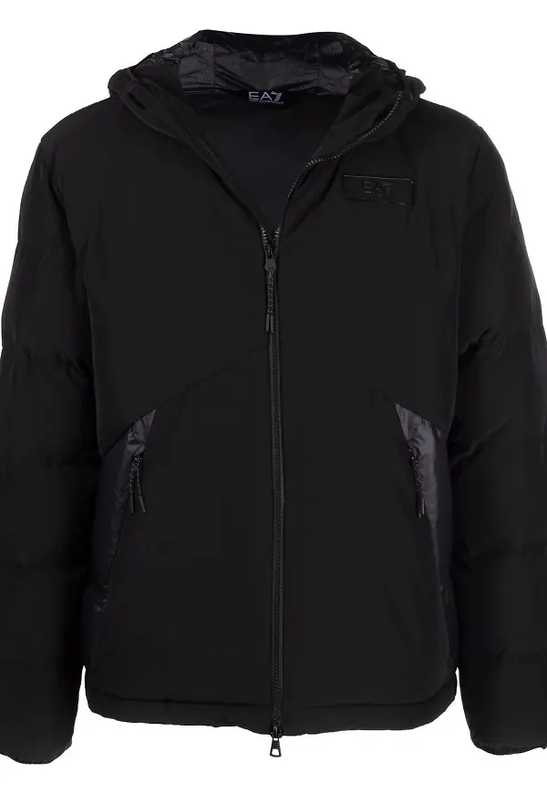 Ea7 Emporio Armani jacka med huva - Svart