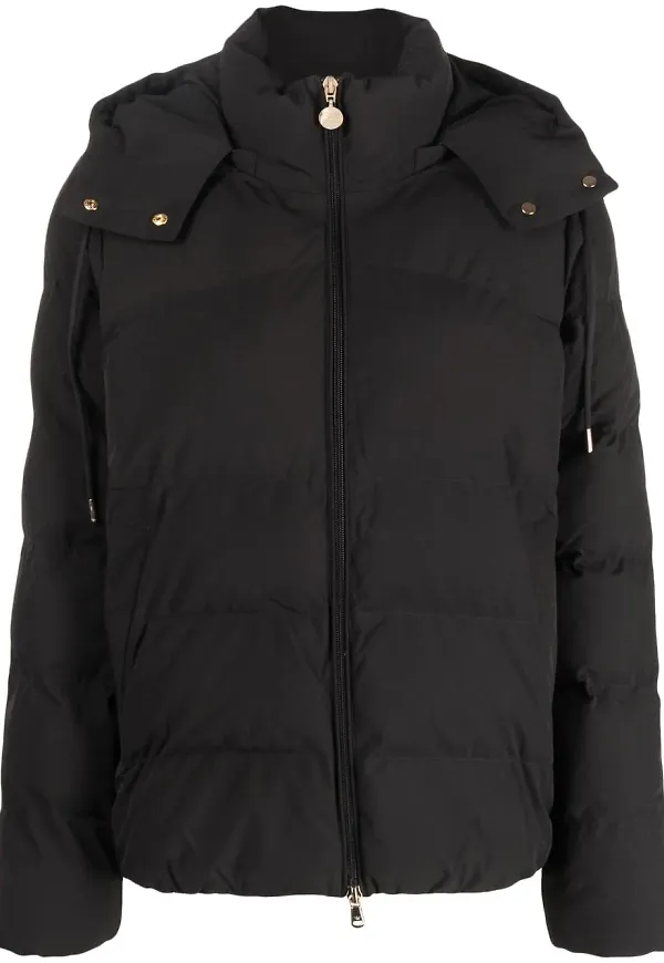 Ea7 Emporio Armani jacka med huva med dragkedja - Svart