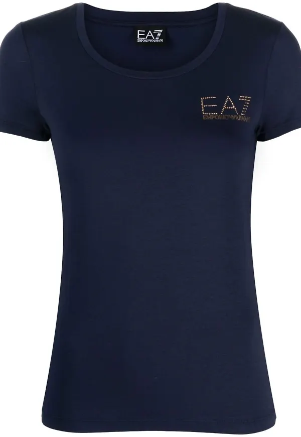 Ea7 Emporio Armani kortärmad t-shirt med logotyp - Blå