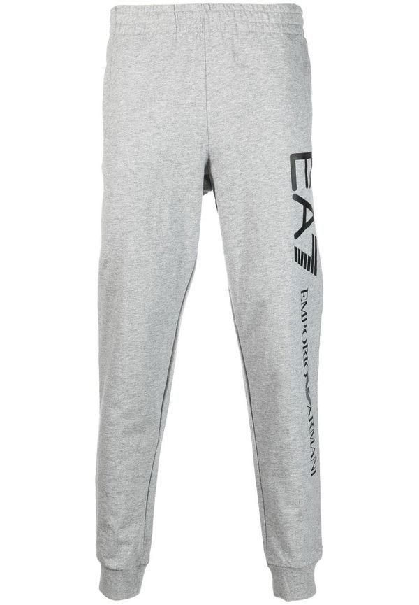 Ea7 Emporio Armani mjukisbyxor med logotyp - Grå