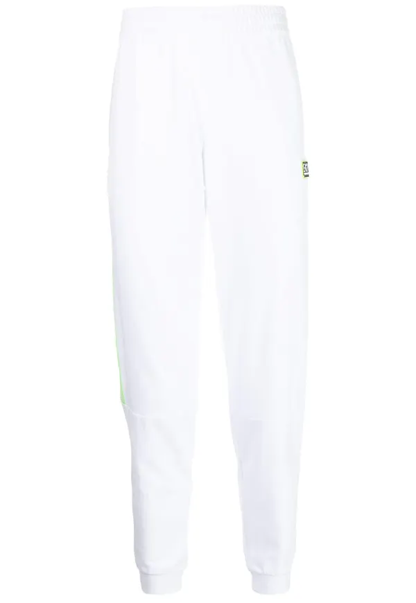 Ea7 Emporio Armani mjukisbyxor med logotyp - Vit