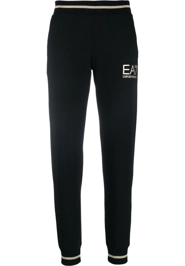 Ea7 Emporio Armani sweatpants med logotyp - Svart