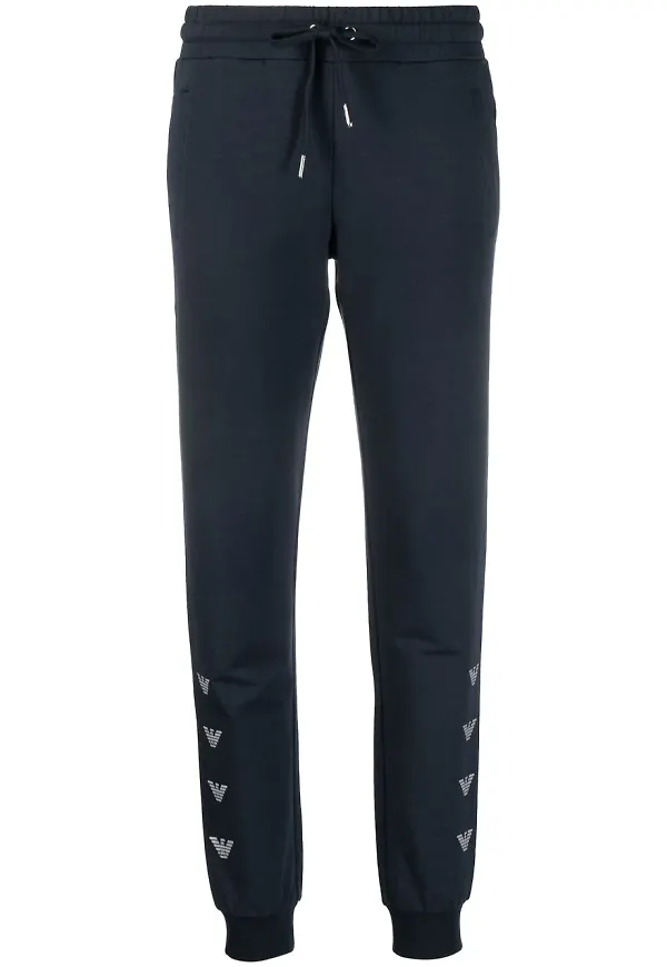 Ea7 Emporio Armani trackpants med logotyp - Blå