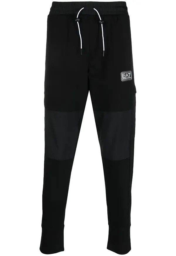 Ea7 Emporio Armani trackpants med logotyp - Svart