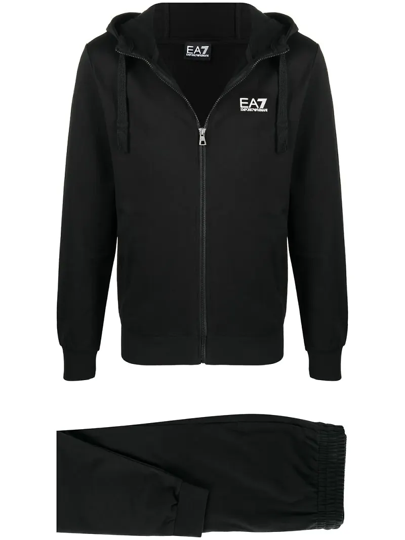 Ea7 Emporio Armani trackpants med logotyp - Svart