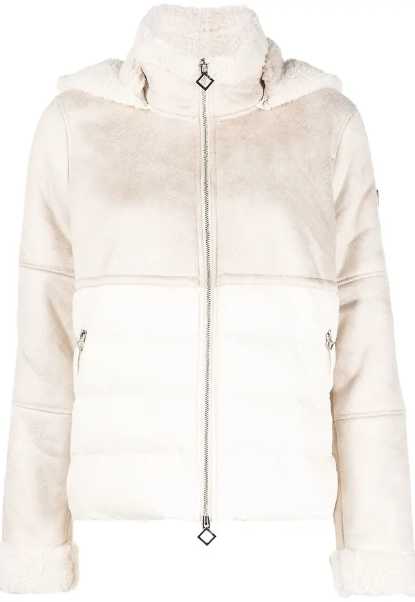 Ea7 Emporio Armani vadderad jacka med dragkedja - Neutral