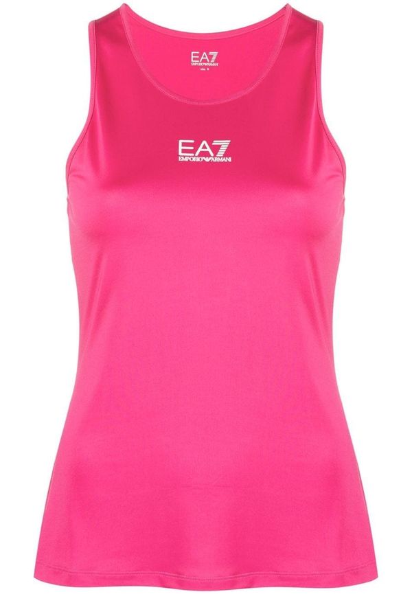 Ea7 Emporio Armani ärmlöst linne med logotyp - Rosa
