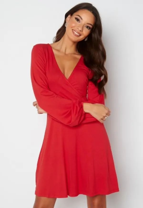 BUBBLEROOM Luigina wrap dress Red M