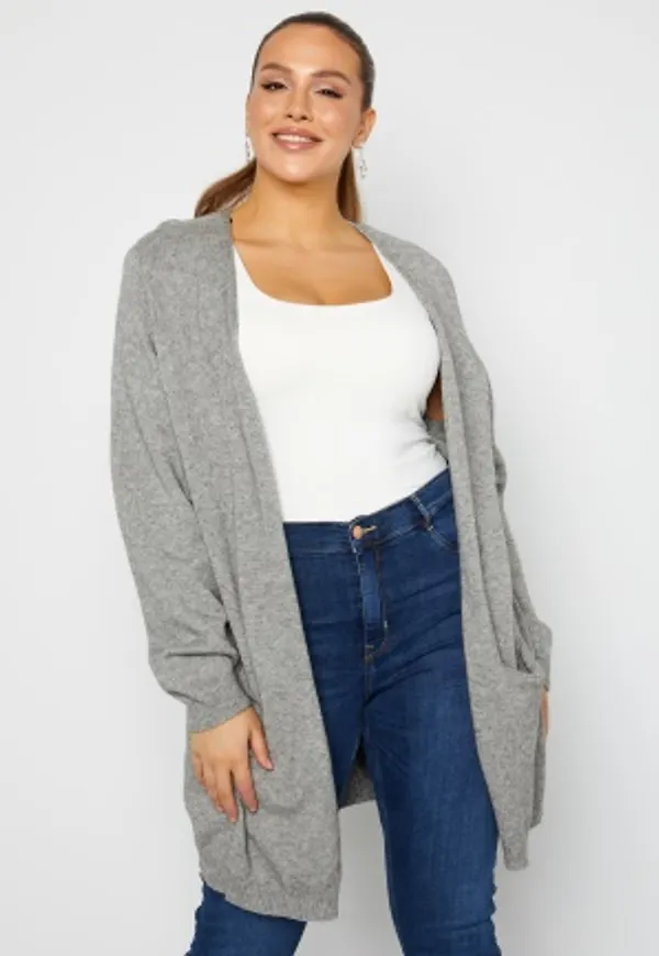 Only Carmakoma Stone L/S Long Cardigan Medium Grey Melange 54 (XL)