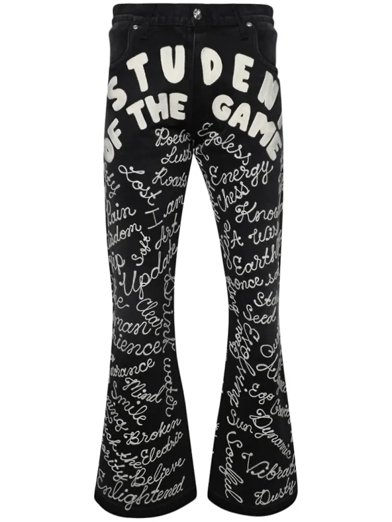 EARTHLING VIP Student bootcut-jeans - Svart
