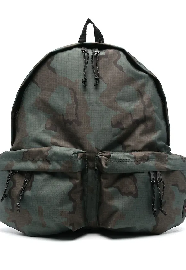 Eastpak kamouflagemönstrad ryggsäck med slogan - Grön