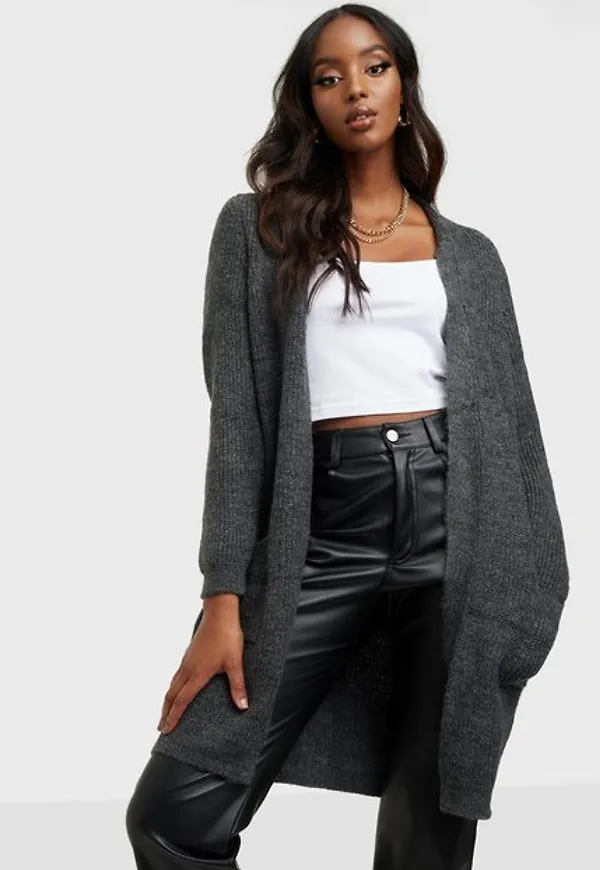 Only Onljade L/S Cardigan Knt Noos Cardigans Dark Grey Melange