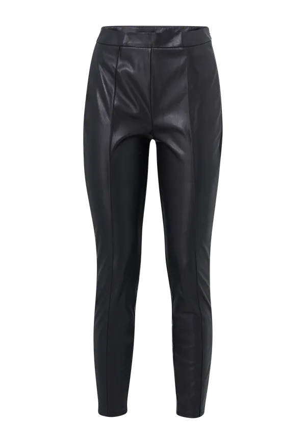 Calvin Klein - Byxor PU Legging - Svart