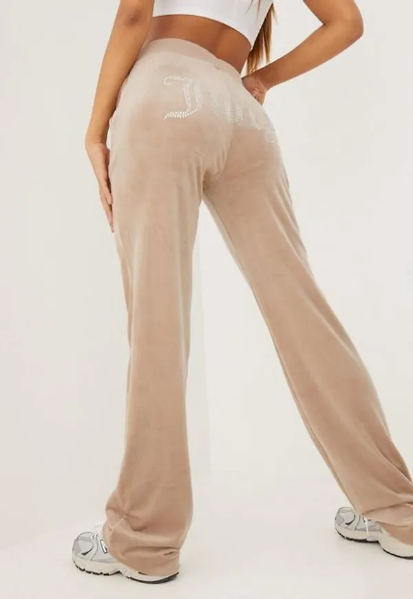 Juicy Couture Del Ray Diamante Track Pant Mjukisbyxor Warm Taupe