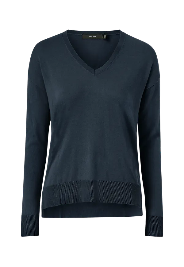 Vero Moda - Tröja vmJennifer LS V-neck Blouse - Blå