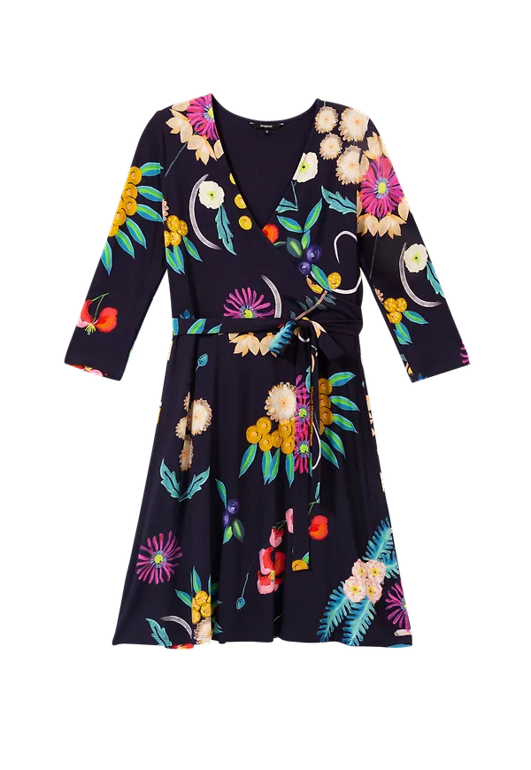 Desigual - Klänning Vest_Tropic India - Blå