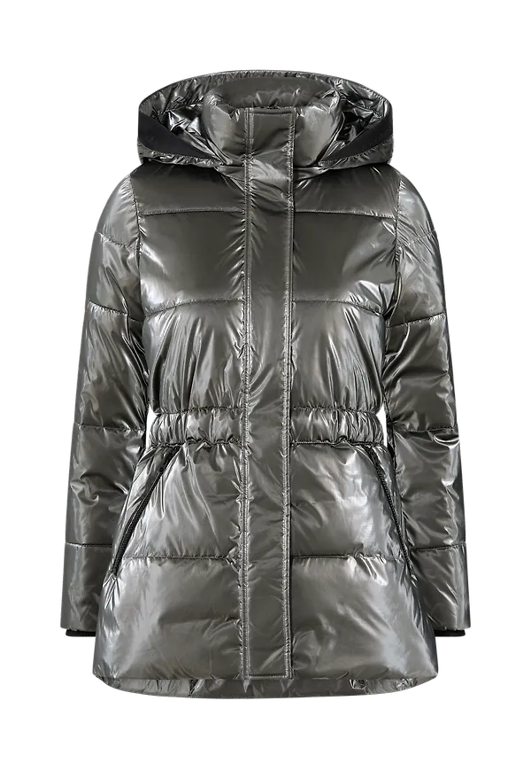 Calvin Klein - Jacka Metallic Sorona Waisted Jacket - Grå