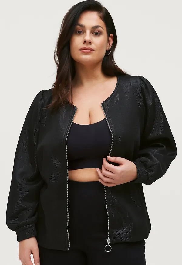 Zizzi - Jacka mDory L/S Indoor Jacket - Svart
