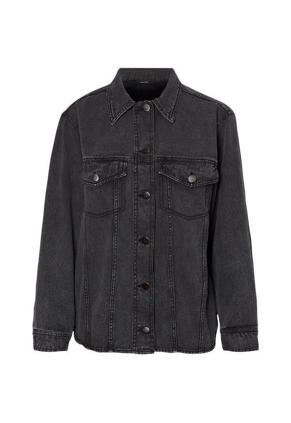 Vero Moda - Skjortjacka vmAmai LS Oversize Shirt Jacket - Grå
