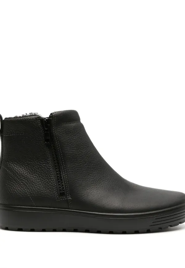 ECCO Soft 7 Tred läderstövlar - Svart