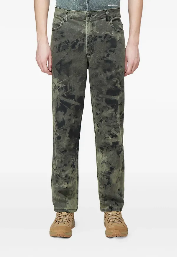 Eckhaus Latta batikfärgade jeans - Grön