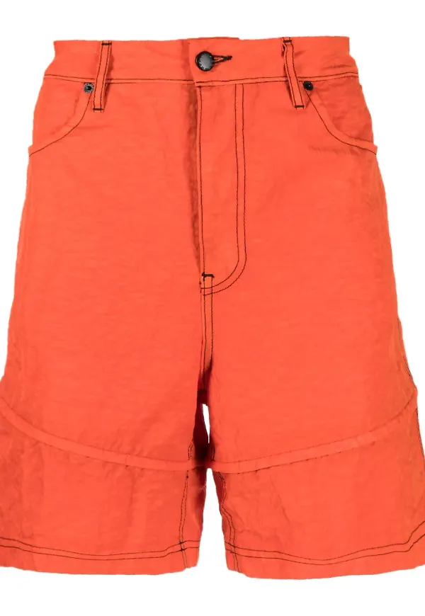 Eckhaus Latta bermudashorts med kontrastsöm - Röd