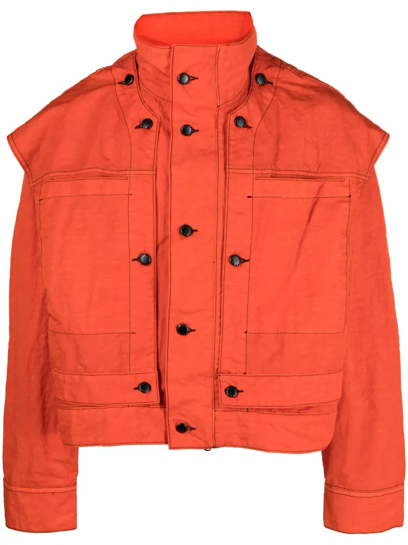 Eckhaus Latta jacka i oversize-modell - Orange