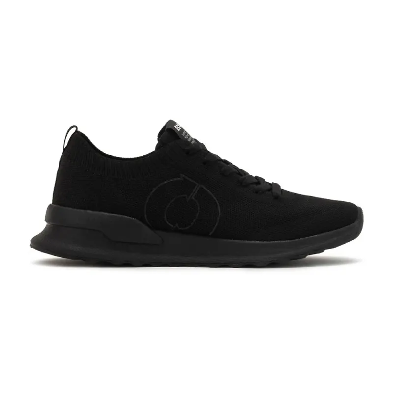 Ecoalf, Skor, Dam, 37 EU, Polyester, Svarta stickade sneakers