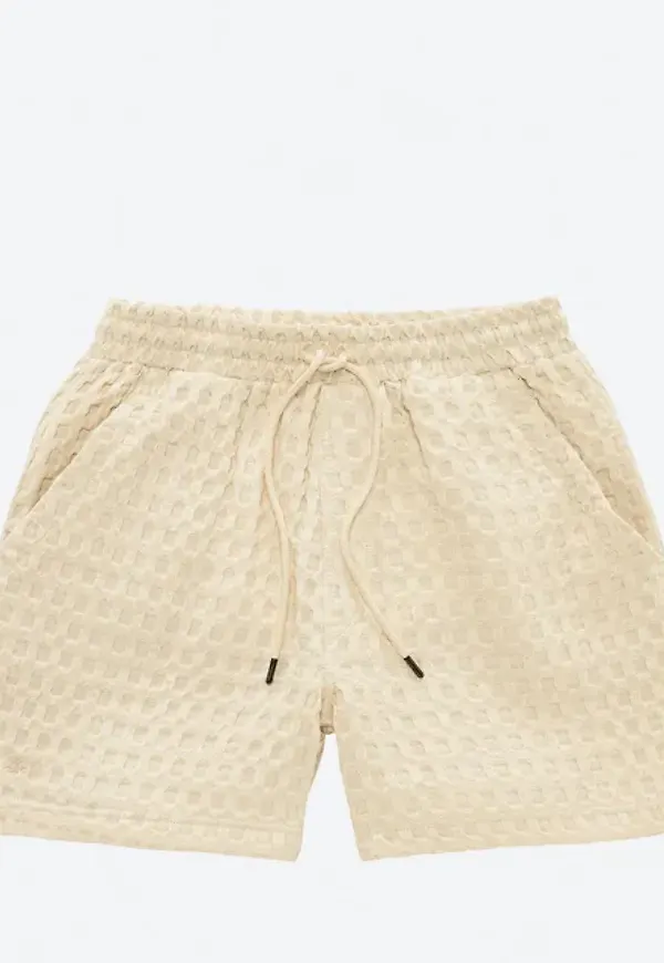 Ecru Porto Waffle Shorts
