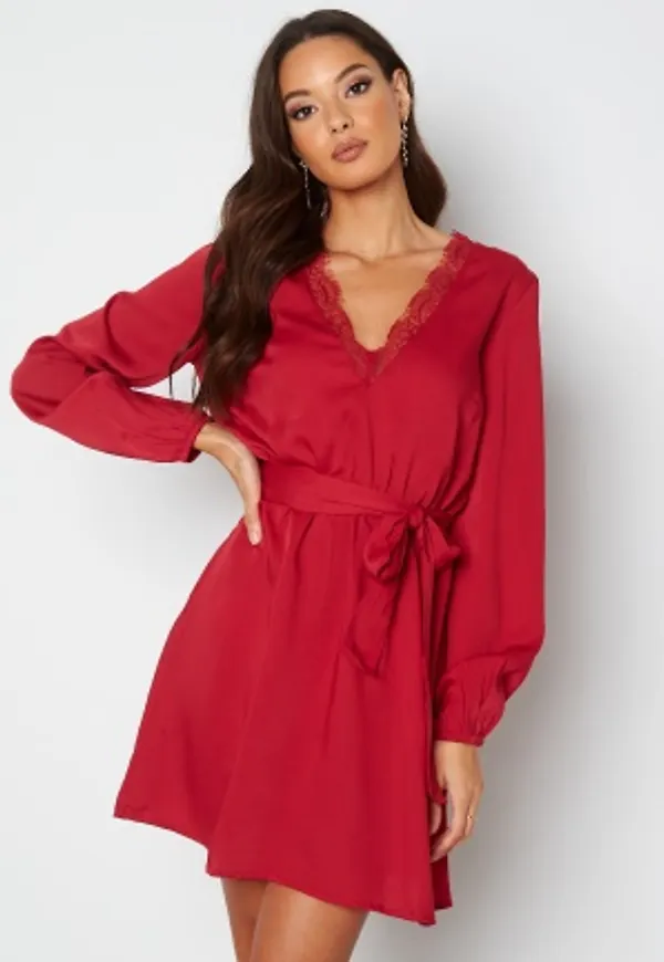 BUBBLEROOM Vallie lace dress Red 36