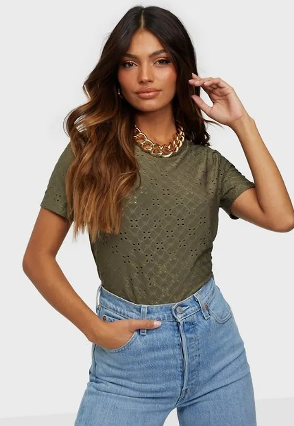 Jacqueline de Yong Jdycathinka S/S Tag Top Jrs Noos T-shirts Grön