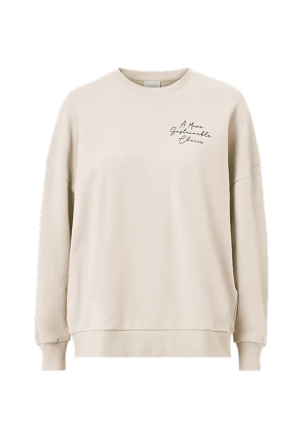 Vila - Sweatshirt viJessy L/S O-neck Sweat - Beige
