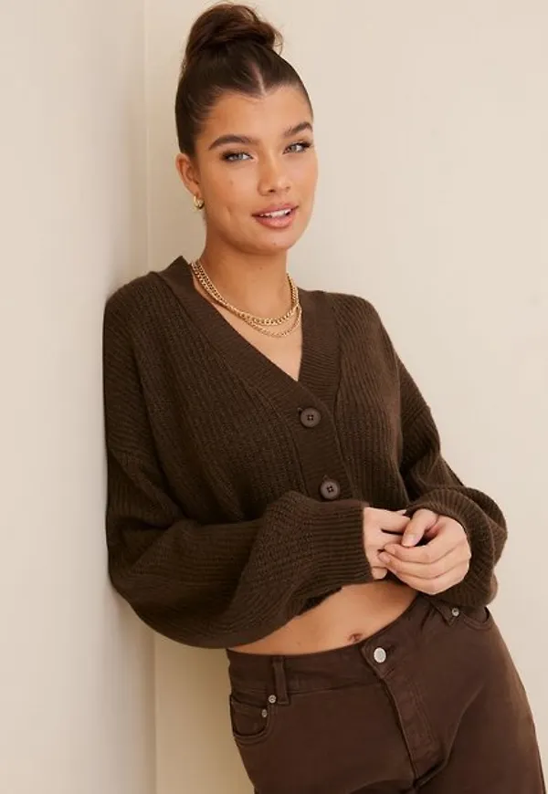 NLY Trend My Soft Knit Cardigan Cardigans Brun