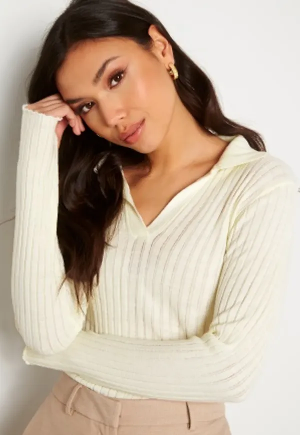 Trendyol Lissy Knit Top Ecru L