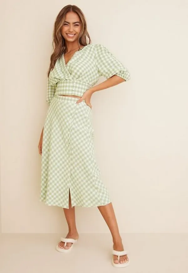 Vero Moda Vmkarma Hw Calf Skirt Wvn Midikjolar
