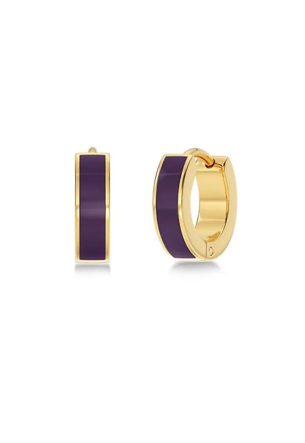 Edblad Fave hoops plum gold Örhängen
