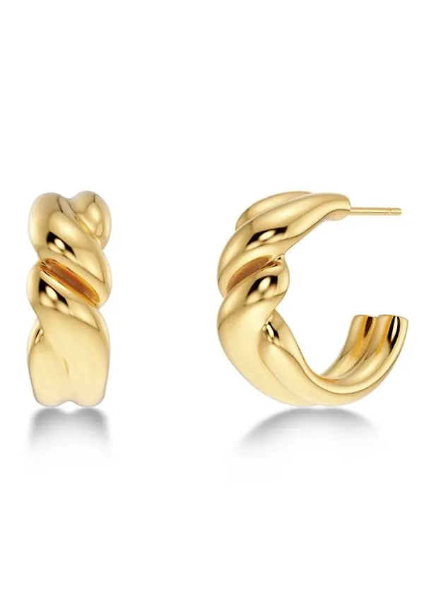 Twist hoops l gold