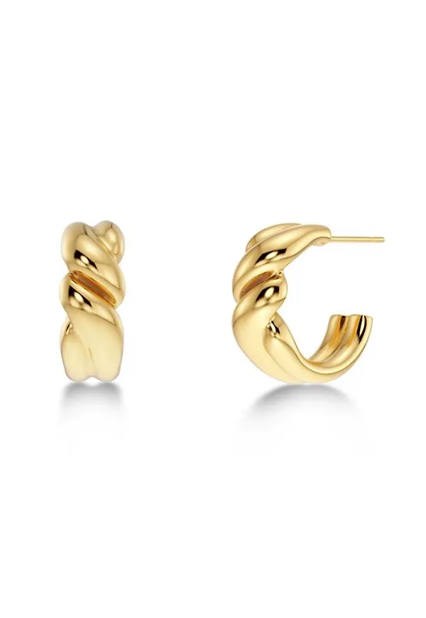 Twist hoops s gold