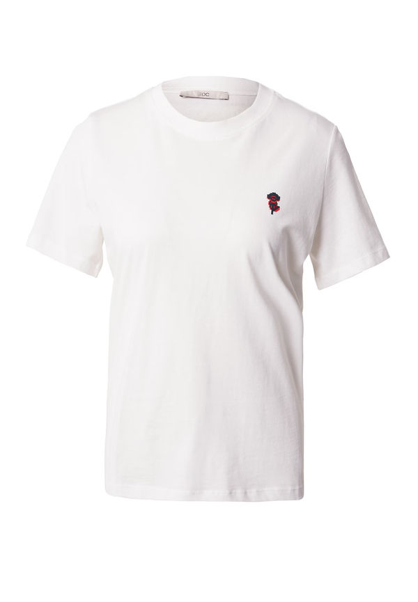 EDC BY ESPRIT T-shirt röd / svart / off-white