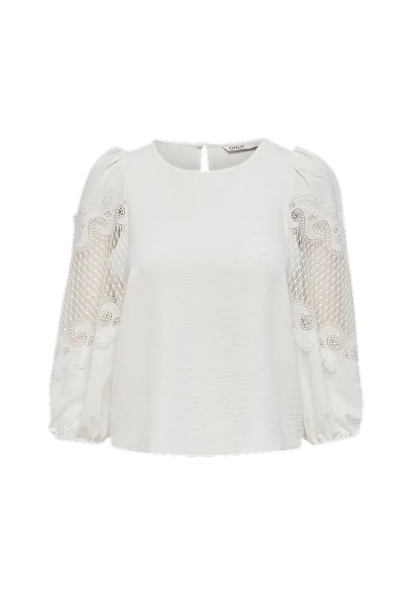 Only - Blus onlAlberta 3/4 Top Wvn - Vit