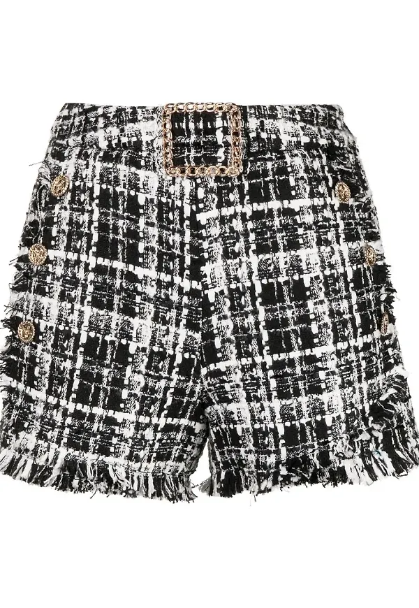 Edward Achour Paris tweedshorts - Svart